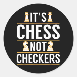 Sticker Rond cool ses échecs pas checkers chèques joueurs cadea
