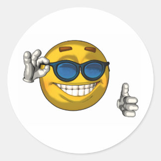 Sticker Rond Cool - toon