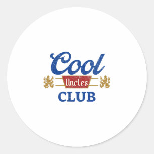 Sticker Rond Cool Uncles Club Meilleur Oncle Jamais Drôle Poche