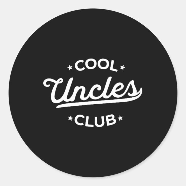 Sticker Rond Cool Uncles Club Meilleur Oncle Jamais Drôle Poche (Devant)