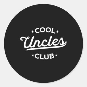 Sticker Rond Cool Uncles Club Meilleur Oncle Jamais Drôle Poche