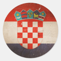 Cool vintage Grungy Croatie Drapeau Design
