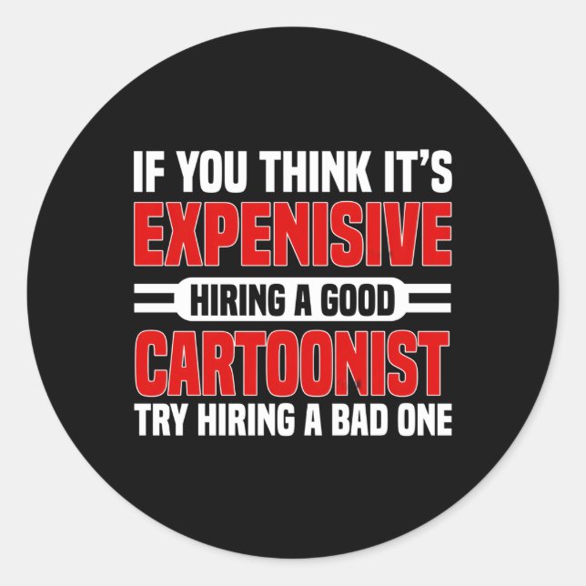 Sticker Rond Coonist Comic Book Illustrator Animator Cooning (Devant)