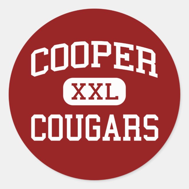Sticker Rond Cooper - Cougars - Lycée - Abilene Texas (Devant)