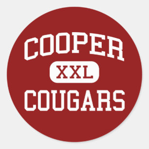 Sticker Rond Cooper - Cougars - Lycée - Abilene Texas