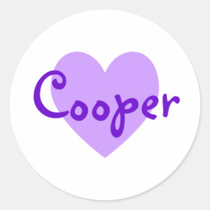 Sticker Rond Cooper en violet