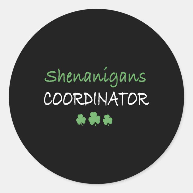 Sticker Rond Coordinateur de Shenanigans (Devant)