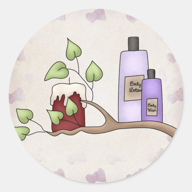 Sticker Rond Coordination des scellés d'enveloppe de Fête des m (Devant)