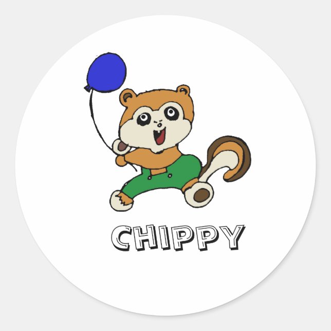 Sticker Rond copie de chippy, Chippy (Devant)