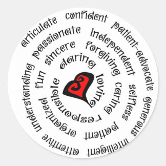 Sticker Rond copie de l'infirmière cardiaque