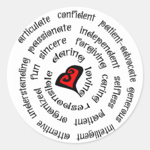 Sticker Rond copie de l'infirmière cardiaque