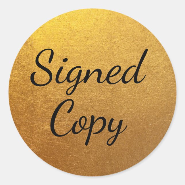Sticker Rond Copie signée Gold (Devant)