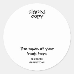 Sticker Rond Copie signée par l'auteur