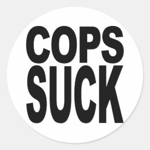 Sticker Rond Cops Suck