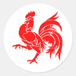 Sticker Rond Coq de la Wallonie