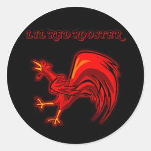 Sticker Rond Coq de rouge de Lil