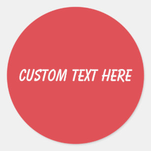 Sticker Rond Coquelicot simple uni rouge