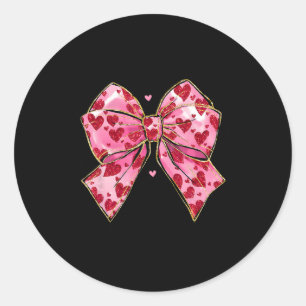 Sticker Rond Coquette Bow Valentine Coeur Bible Verse Femmes Gi