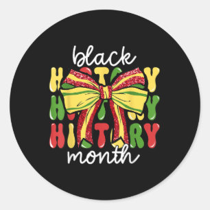 Sticker Rond Coquette Mois de l'histoire des Noirs Femmes afric