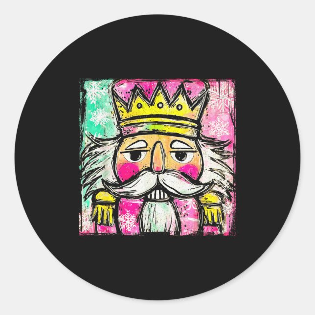 Sticker Rond Coquette Nutcracker For Women Girls Kids Dancers C (Devant)