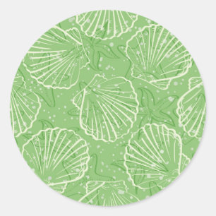 Sticker Rond Coquillages hiérarchiques