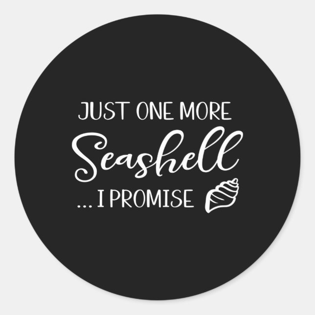 Sticker Rond Coquille Collecte des coquillages Collecteur Plage (Devant)