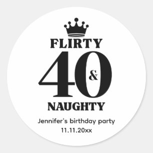 Sticker Rond coquin 40 et polisson