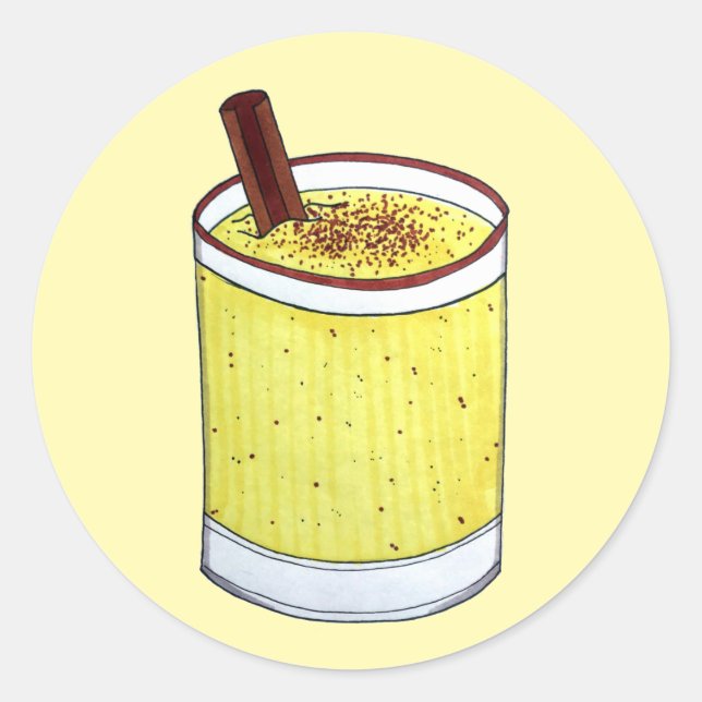 Sticker Rond Coquito Puerto Rican Eggnog Rum Christmas Drink (Devant)