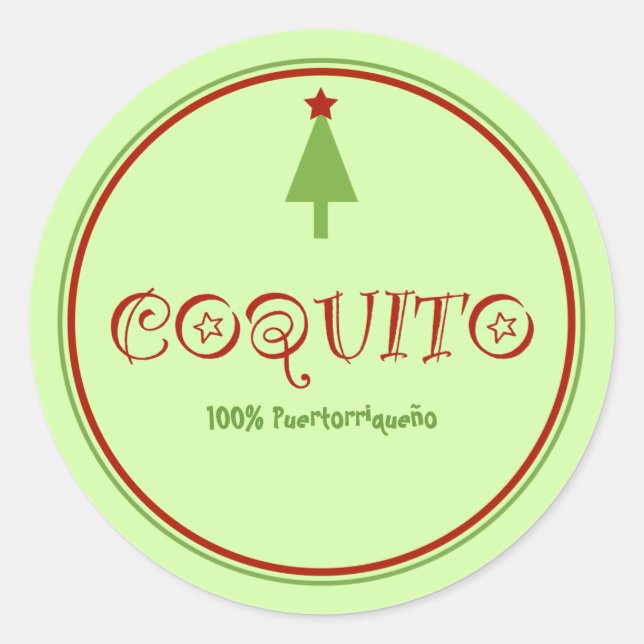Sticker Rond Coquito Puertorriqueno (Devant)