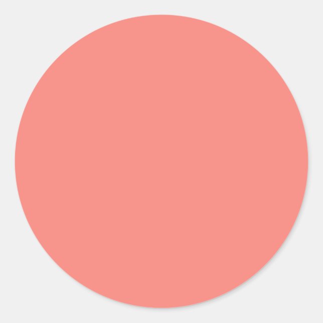 Sticker Rond Coral rose meilleure couleur (Devant)