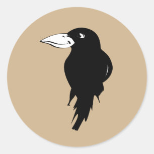 Sticker Rond Corbeau