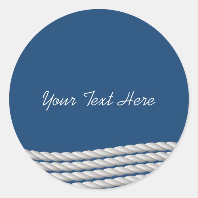 Sticker Rond Corde marine nautique (Devant)