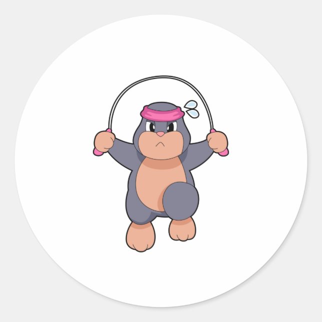 Sticker Rond Corde Mole Fitness (Devant)