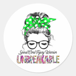 Sticker Rond Cordon de colonne vertébrale Sensibilisation aux b