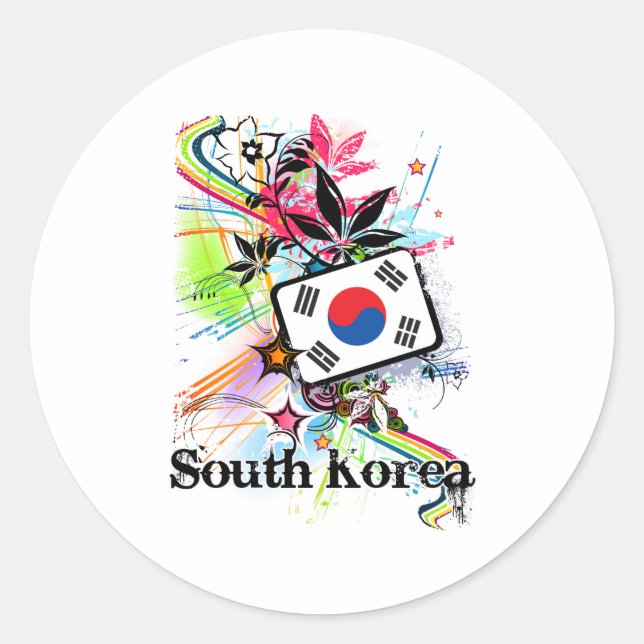 Sticker Rond Corée du Sud (Devant)
