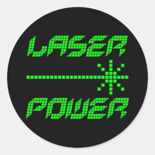 Sticker Rond Corey Tiger 1980s Retro Laser Power