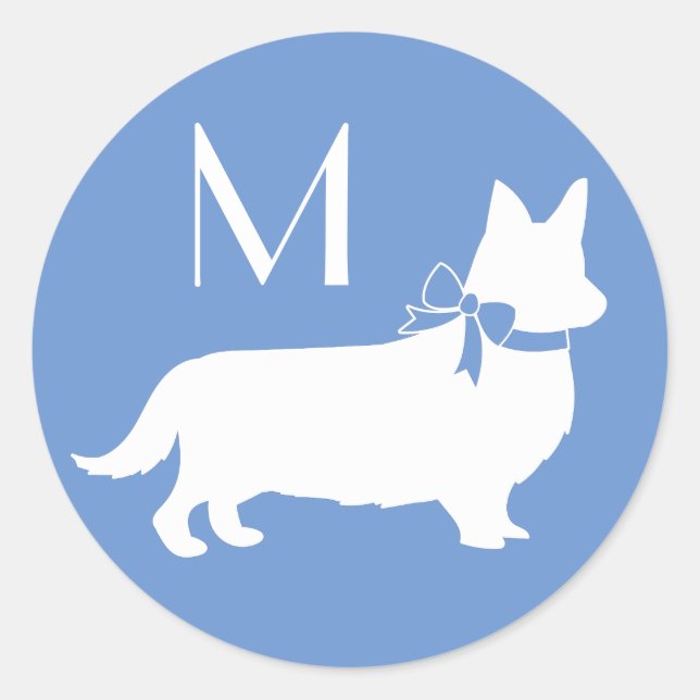 Sticker Rond Corgi Chien Chien Pembroke Welsh (Devant)
