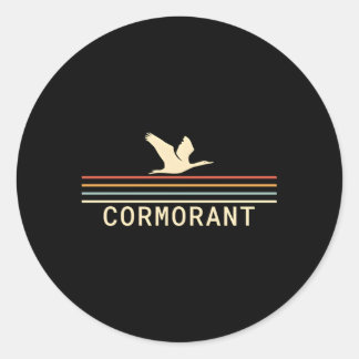 Sticker Rond Cormorants Oiseaux Observation des oiseaux Cormora