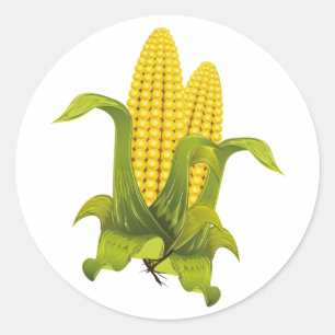 Sticker Rond Corn cobs