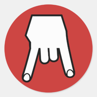 Sticker Rond cornes vers le bas