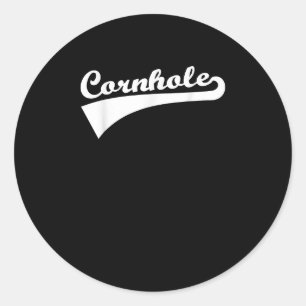 Sticker Rond Cornhole Corn Hole Vintage Retro