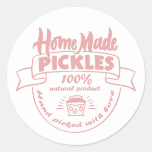 Sticker Rond cornichons faits maison 100% naturel
