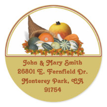 Cornucopia avec les ourdes d'automne