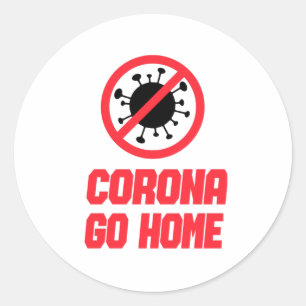 Sticker Rond CORONA RENTREZ-VOUS - Conception de sensibilisatio