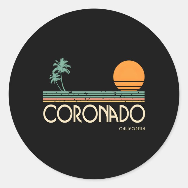 Sticker Rond Coronado Californie (Devant)