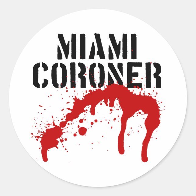 Sticker Rond Coroner de police de Miami Metro (Devant)