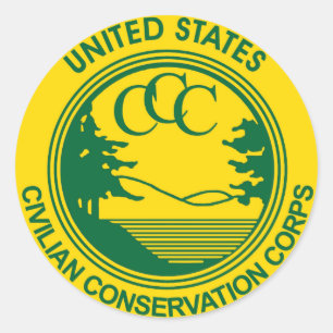 Sticker Rond Corps civils de conservation de ccc commémoratifs