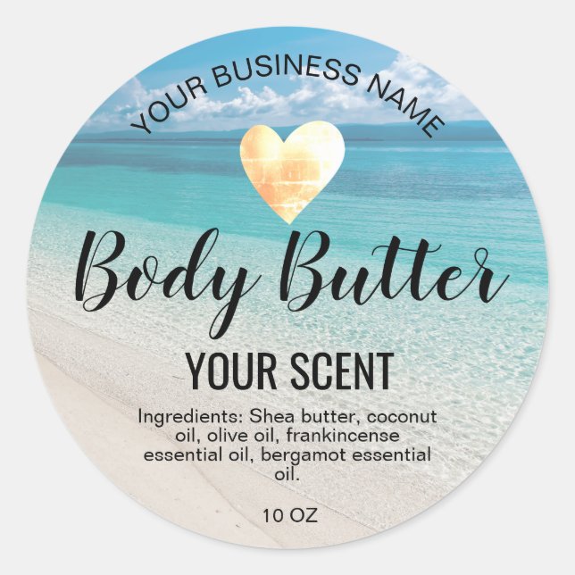 Sticker Rond corps de produit fait maison artisanal gommage pla (Devant)