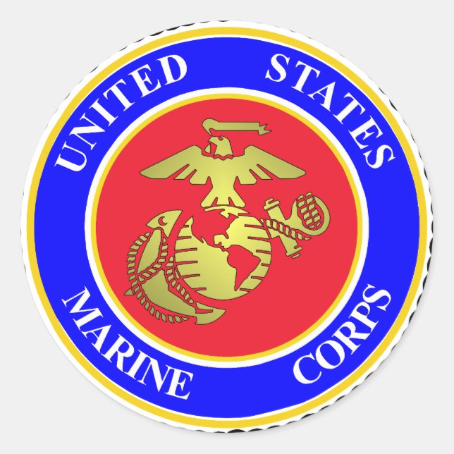 Sticker Rond Corps des Marines des États-Unis (Devant)
