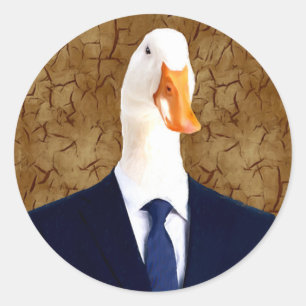 Sticker Rond Corps humain dans les costumes avec l'autocollant